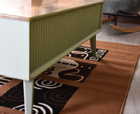 Bengaluru Solid Wood Coffee Table One Drawer - Coffee Table - Furniselan - Silt-Green