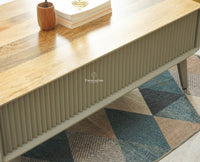 Bengaluru Solid Wood Coffee Table One Drawer Furniselan Cool Grey