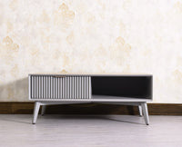 Bengaluru Solid Wood Coffee Table One Drawer - Coffee Table - Furniselan - Cool-Grey
