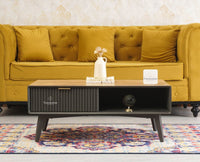 Bengaluru Solid Wood Coffee Table One Drawer - Coffee Table - Furniselan - Slate-Grey