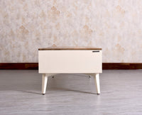 Bengaluru Solid Wood Coffee Table One Drawer - Coffee Table - Furniselan - Frosty-White