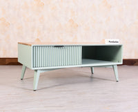 Bengaluru Solid Wood Coffee Table One Drawer - Coffee Table - Furniselan - Silt-Green
