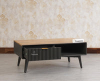 Bengaluru Solid Wood Coffee Table One Drawer - Coffee Table - Furniselan - Slate-Grey