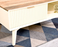 Bengaluru Solid Wood Coffee Table One Drawer - Coffee Table - Furniselan - Frosty-White