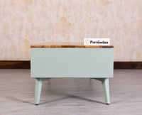 Bengaluru Solid Wood Coffee Table One Drawer - Coffee Table - Furniselan - Silt-Green