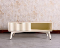 Bengaluru Solid Wood Coffee Table One Drawer - Coffee Table - Furniselan - Frosty-White