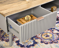 Bengaluru Solid Wood Coffee Table One Drawer - Coffee Table - Furniselan - Cool-Grey