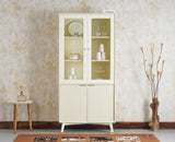 Bengaluru Solid Wood Crockery Cabinet four Doors - Tv Cabinet - Furniselan - Frosty White