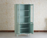 Bengaluru Solid Wood Crockery Cabinet four Doors Furniselan Silt-Green