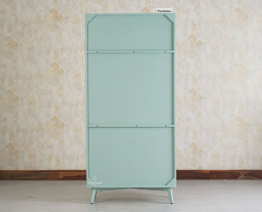 Bengaluru Solid Wood Crockery Cabinet four Doors Furniselan Silt-Green