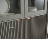 Bengaluru Solid Wood Crockery Cabinet four Doors Furniselan Cool Grey