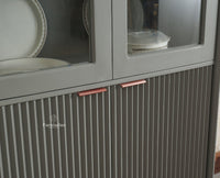 Bengaluru Solid Wood Crockery Cabinet four Doors Furniselan Cool Grey