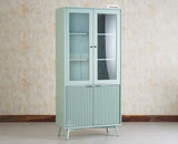 Bengaluru Solid Wood Crockery Cabinet four Doors Furniselan Silt-Green
