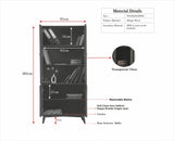 Bengaluru Solid Wood Crockery Cabinet four Doors Furniselan Silt-Green