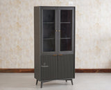 Bengaluru Solid Wood Crockery Cabinet four Doors - Tv Cabinet - Furniselan Slate-Grey
