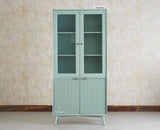 Bengaluru Solid Wood Crockery Cabinet four Doors Furniselan Silt-Green