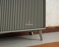 Bengaluru Solid Wood Crockery Cabinet four Doors Furniselan Cool Grey