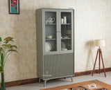 Bengaluru Solid Wood Crockery Cabinet four Doors Furniselan Cool Grey
