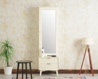 Bengaluru Solid Wood Dressing Table Furniselan Frosty White
