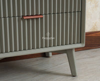 Bengaluru Solid Wood Dressing Table Furniselan Cool Grey