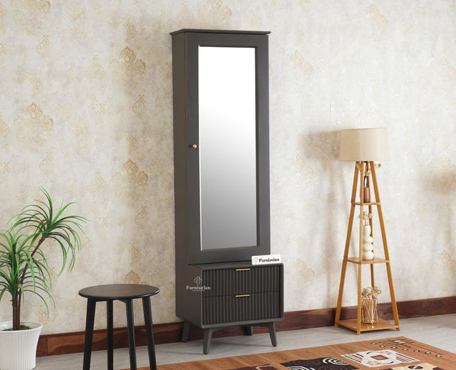 Bengaluru Solid Wood Dressing Table - Furniselan Slate-Grey