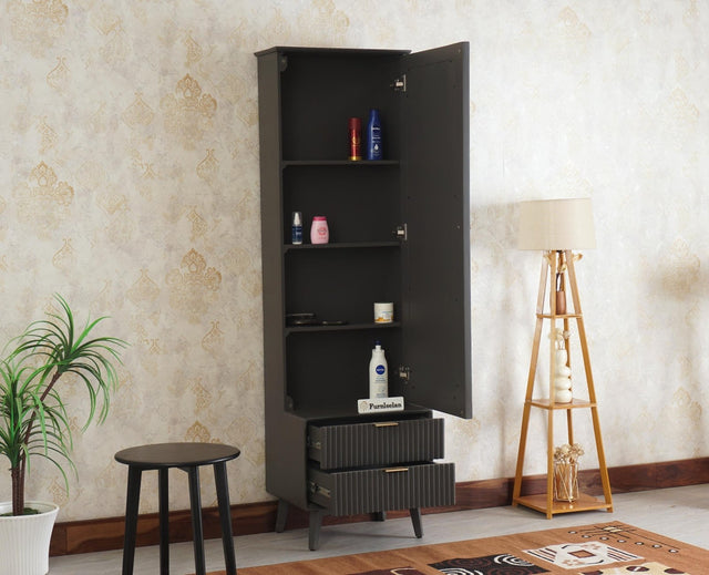 Bengaluru Solid Wood Dressing Table - Furniselan Slate-Grey