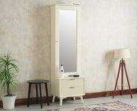 Bengaluru Solid Wood Dressing Table Furniselan Frosty White