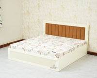 Bengaluru Solid Wood King Size Bed in Storage Box - Furniselan Milky White
