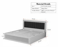 Bengaluru Solid Wood King Size Bed in Storage Box - Furniselan Silt Green