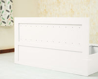 Bengaluru Solid Wood King Size Bed in Storage Box - Furniselan Milky White