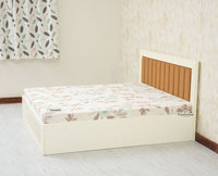 Bengaluru Solid Wood King Size Bed in Storage Box - Furniselan Milky White