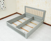 Bengaluru Solid Wood King Size Bed in Storage Box - Furniselan Cool Grey