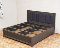 Bengaluru Solid Wood Queen Size Bed in Storage Box - Furniselan Slate-Grey