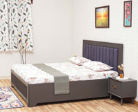 Bengaluru Solid Wood Queen Size Bed in Storage Box - Furniselan Slate-Grey