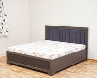 Bengaluru Solid Wood Queen Size Bed in Storage Box - Furniselan Slate-Grey