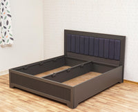 Bengaluru Solid Wood Queen Size Bed in Storage Box - Furniselan Slate-Grey