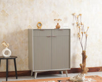 Bengaluru Solid Wood Shoe Rack Cabinet - Sideboard - Furniselan Cool-Grey