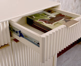 Bengaluru Solid Wood Shoe Rack Cabinet Two Doors and Drawers - Sideboard - Furniselan - Frosty-White