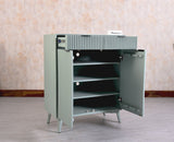 Bengaluru Solid Wood Shoe Rack Cabinet Two Doors and Drawers - Sideboard - Furniselan - Silt-Green