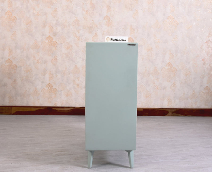 Bengaluru Solid Wood Shoe Rack Cabinet Two Doors and Drawers - Sideboard - Furniselan - Silt-Green