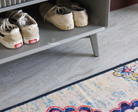 Bengaluru Solid Wood Shoe Rack Cabinet Two Doors and Drawers With Open Storage - Sideboard - Furniselan Cool-Grey