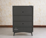 Bengaluru Solid Wood Shoe Rack Cabinet Two Doors and Drawers With Open Storage - Sideboard - Furniselan Slate Grey