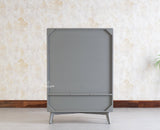Bengaluru Solid Wood Shoe Rack Cabinet Two Doors and Drawers With Open Storage - Sideboard - Furniselan Cool-Grey