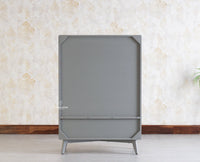 Bengaluru Solid Wood Shoe Rack Cabinet Two Doors and Drawers With Open Storage - Sideboard - Furniselan Cool-Grey