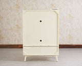 Bengaluru Solid Wood Shoe Rack Cabinet Two Doors and Drawers With Open Storage Furniselan Frosty White