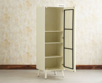 Bengaluru Solid Wood Single Door Wardrobe Cabinet for Kids Furniselan Frosty White