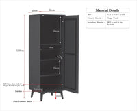 Bengaluru Solid Wood Single Door Wardrobe Cabinet for Kids Furniselan Frosty White