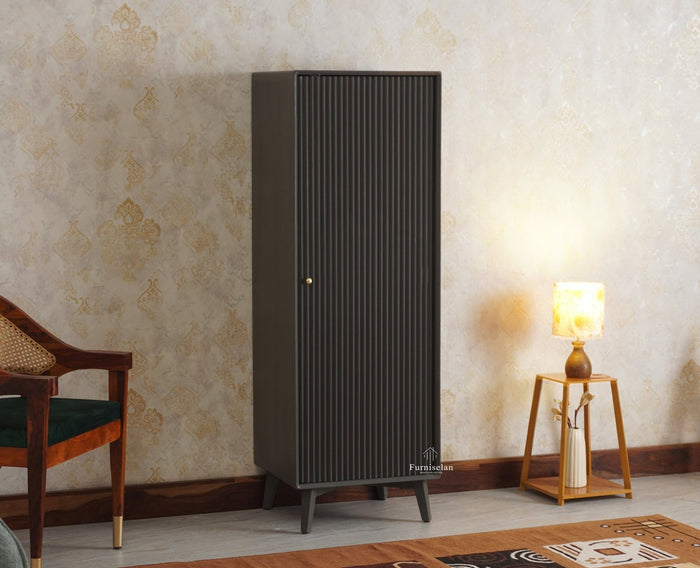 Bengaluru Solid Wood Single Door Wardrobe Cabinet for Kids - Wardrobes & Cabinets - Furniselan