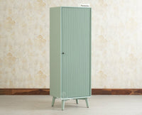 Bengaluru Solid Wood Single Door Wardrobe Cabinet for Kids Furniselan Silt Green