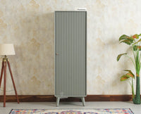 Bengaluru Solid Wood Single Door Wardrobe Cabinet for Kids Furniselan Cool Grey